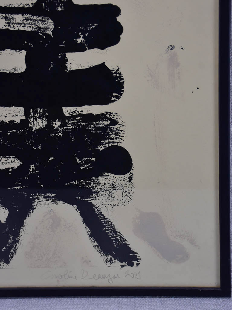 Distinctive monotype oil and charcoal art