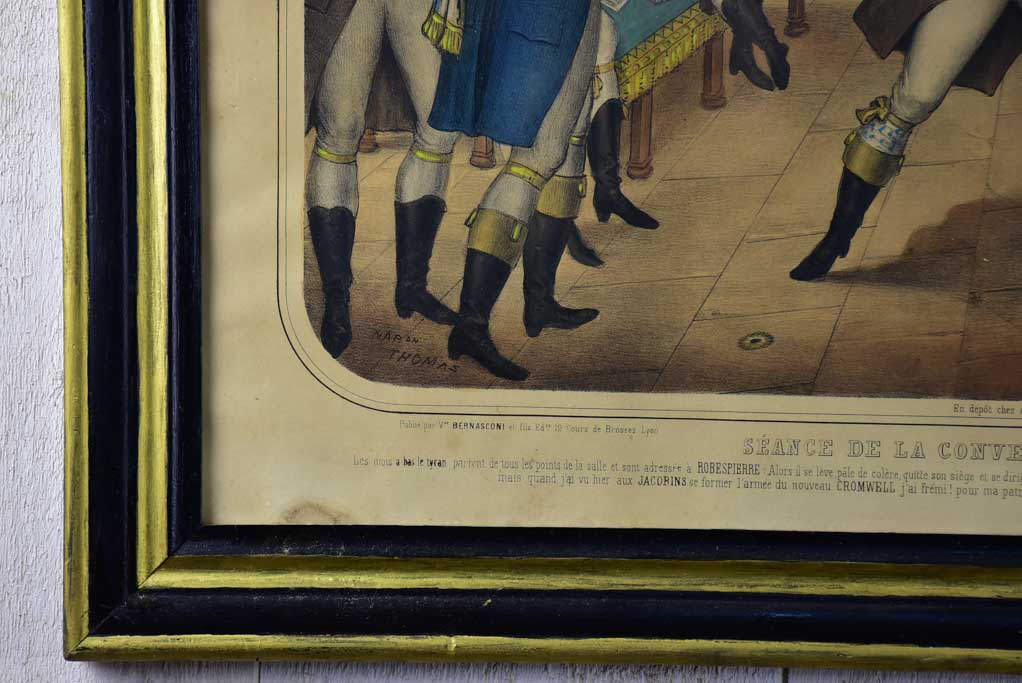 Antique Napoleon III French Lithograph - 1794 Convention 31" x 25¼"