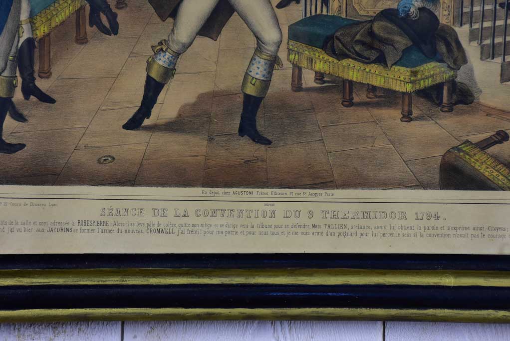 Antique Napoleon III French Lithograph - 1794 Convention 31" x 25¼"