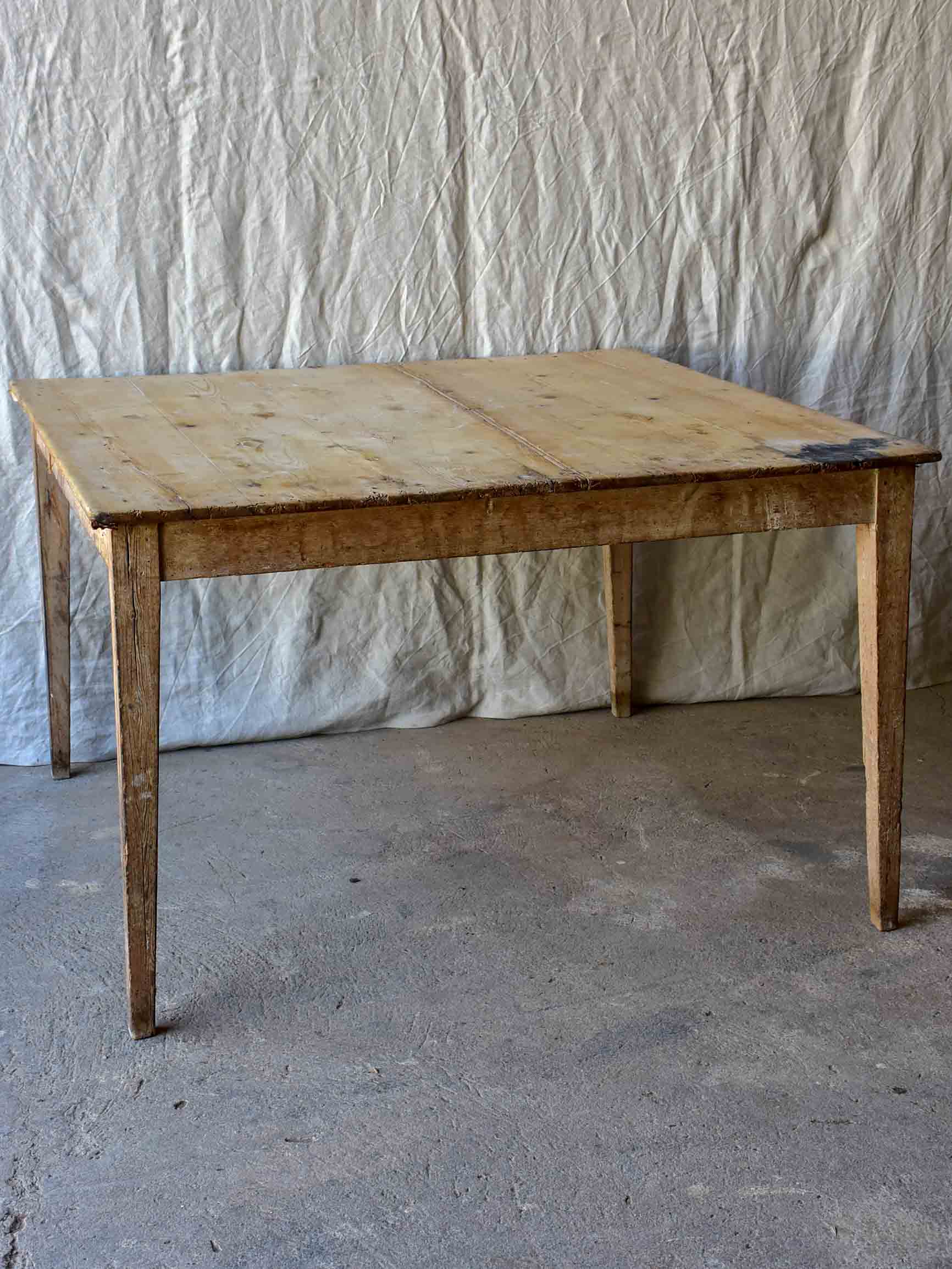 Large rustic farmhouse garden table - square