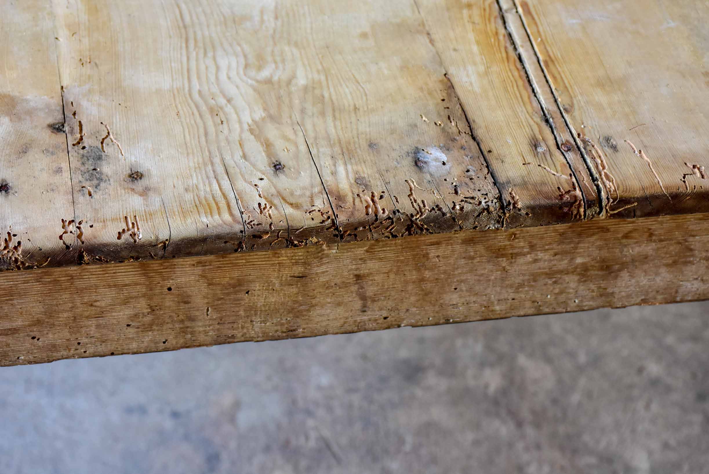 Large rustic farmhouse garden table - square