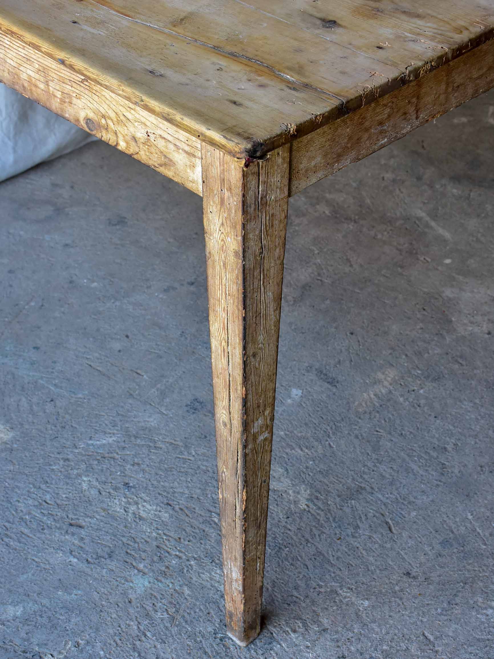 Large rustic farmhouse garden table - square