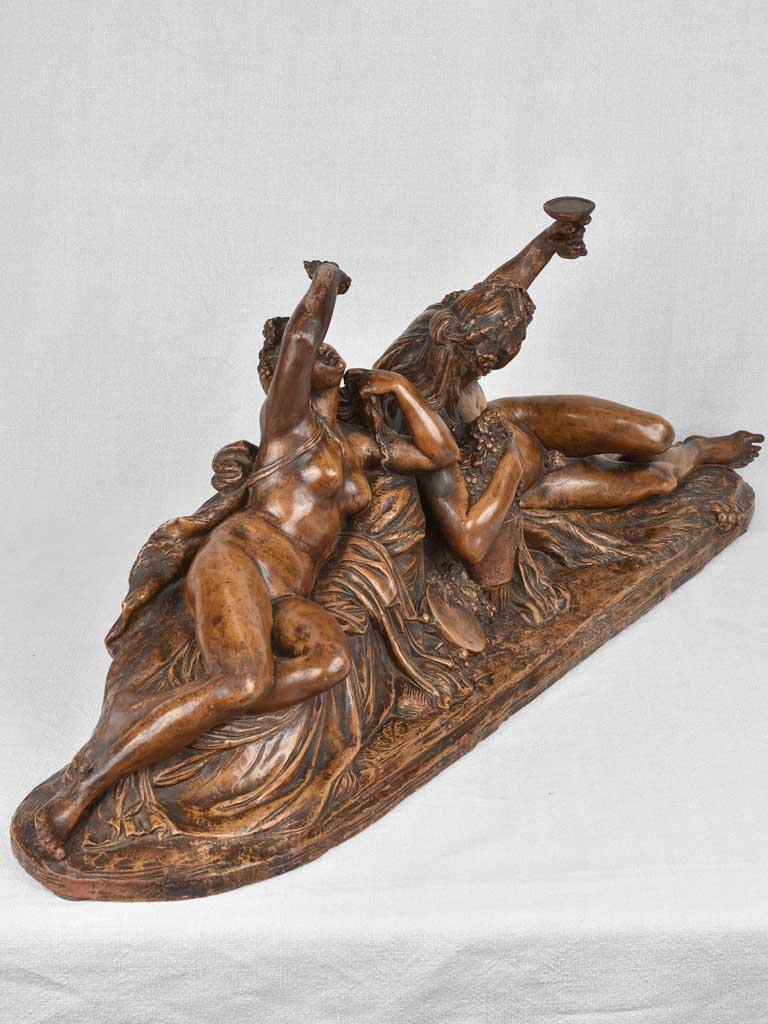 Antique terracotta sculpture - Bacchus 38¼"