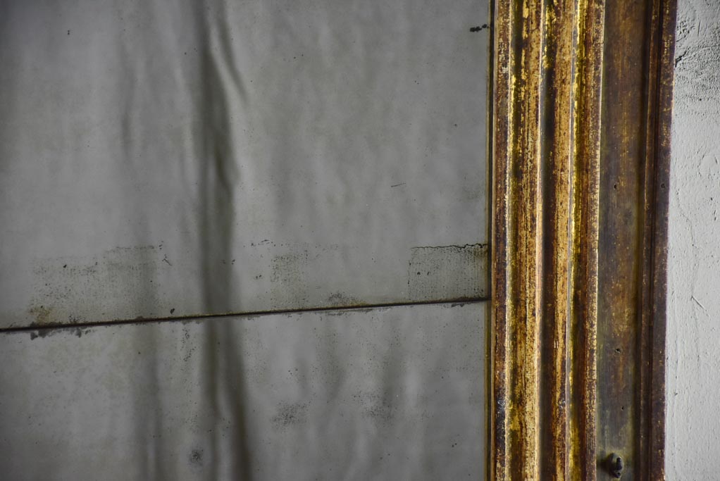 18th Century French mirror with two glass panes 34¼" x 56¼"