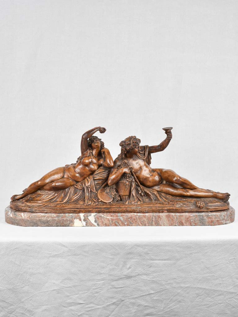 Antique terracotta sculpture - Bacchus 38¼"