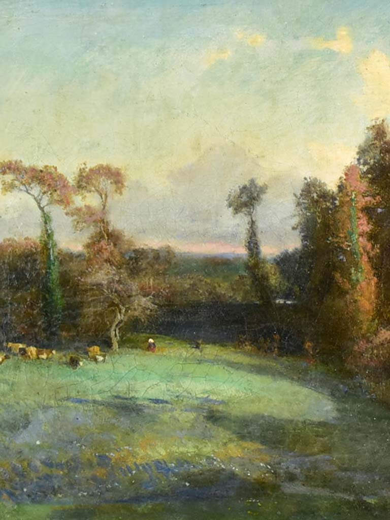 "Rural landscape" - Paysage champêtre, Victor-Marie Roussin (1812-1903) 21¼" x 31½"