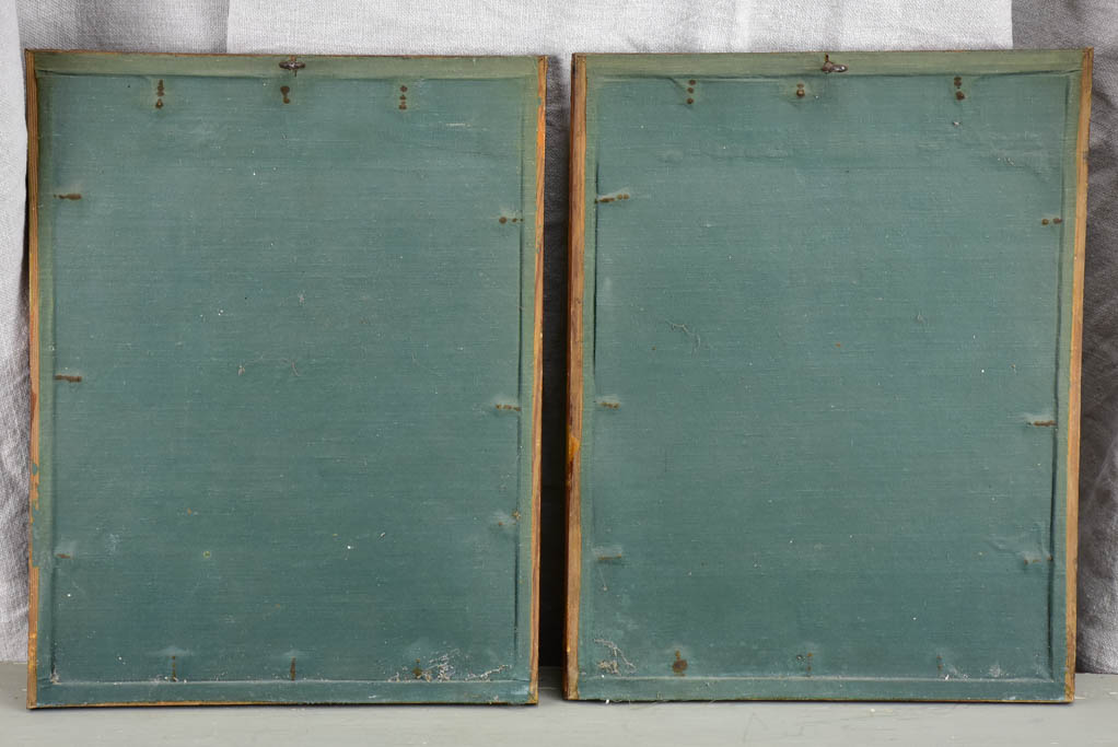 Antique French watercolor engravings