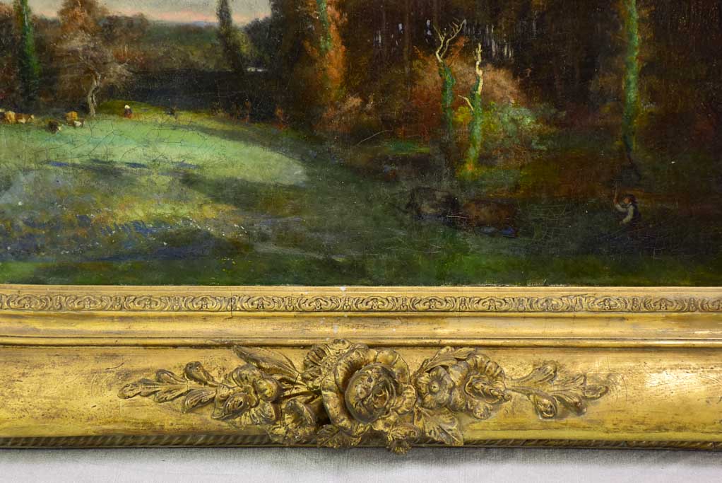 "Rural landscape" - Paysage champêtre, Victor-Marie Roussin (1812-1903) 21¼" x 31½"