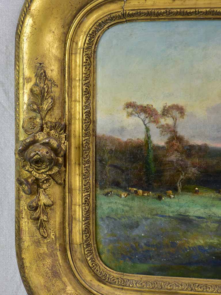 "Rural landscape" - Paysage champêtre, Victor-Marie Roussin (1812-1903) 21¼" x 31½"