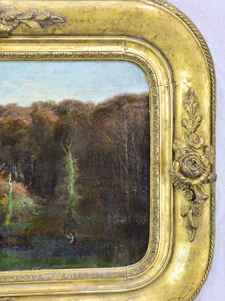 "Rural landscape" - Paysage champêtre, Victor-Marie Roussin (1812-1903) 21¼" x 31½"