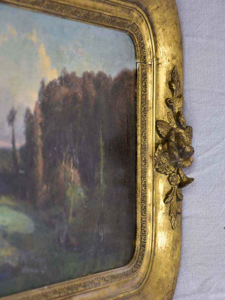 "Rural landscape" - Paysage champêtre, Victor-Marie Roussin (1812-1903) 21¼" x 31½"