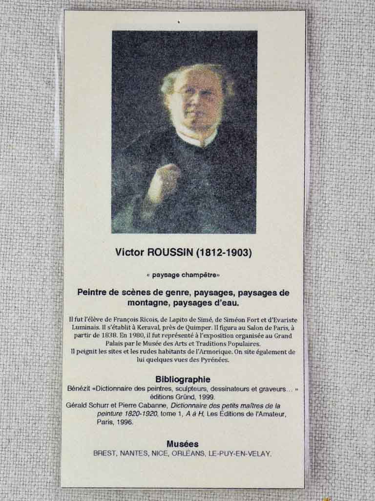 "Rural landscape" - Paysage champêtre, Victor-Marie Roussin (1812-1903) 21¼" x 31½"