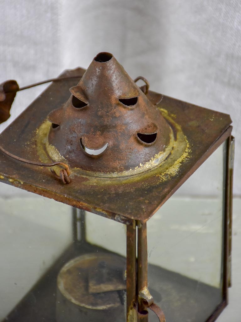 Collection of four vintage French oil lanterns