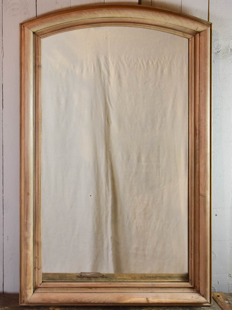 Antique French raw walnut framed mirror 31½" x 48¾"