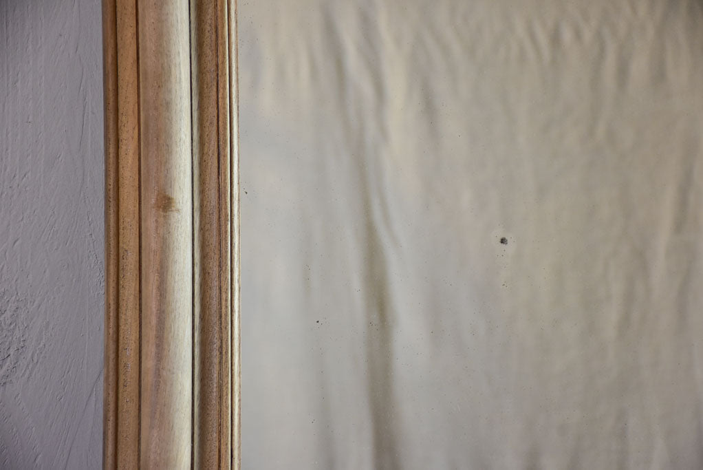 Antique French raw walnut framed mirror 31½" x 48¾"