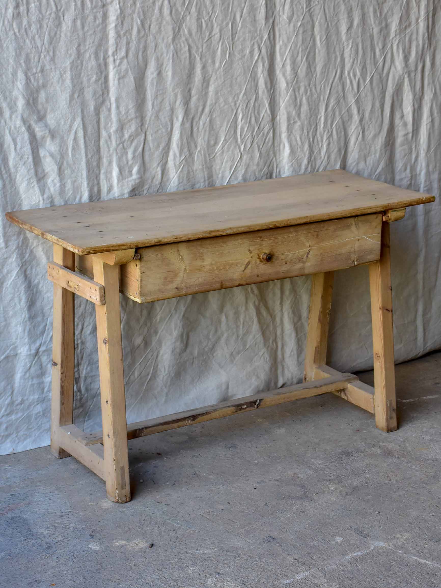 Rustic French antique console - raw timber