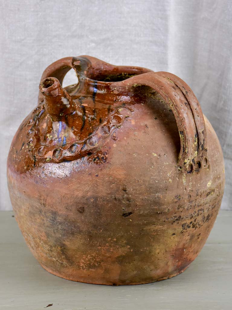 Late 19th Century French terracotta water cruche