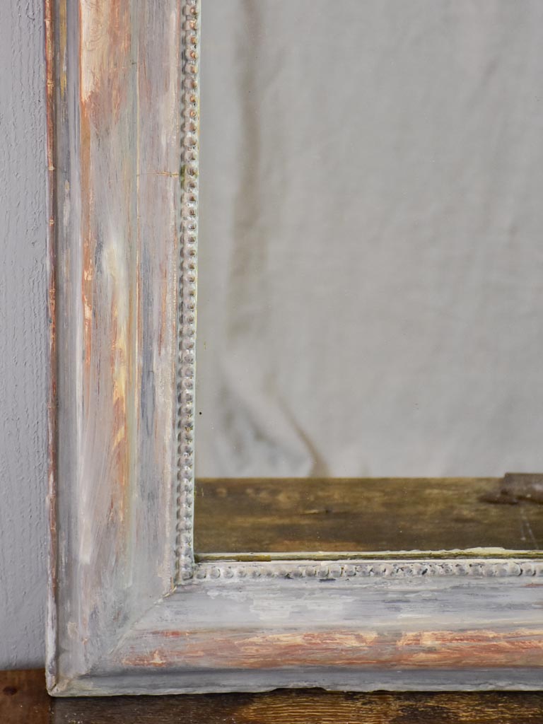 Very large 19th Century Louis Philippe mirror with painted frame 54¾" x 37"