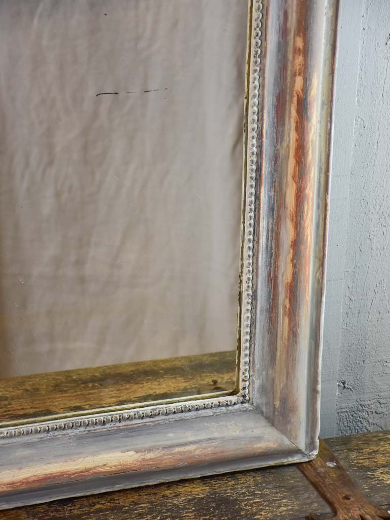 Very large 19th Century Louis Philippe mirror with painted frame 54¾" x 37"