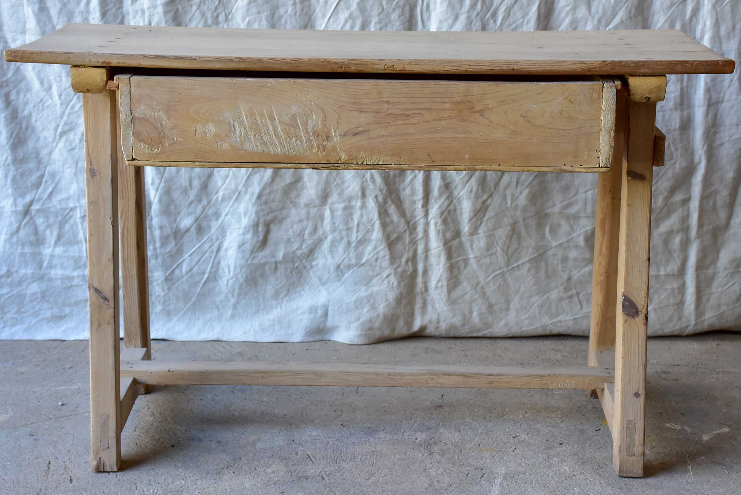 Rustic French antique console - raw timber