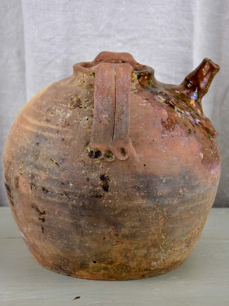 Late 19th Century French terracotta water cruche