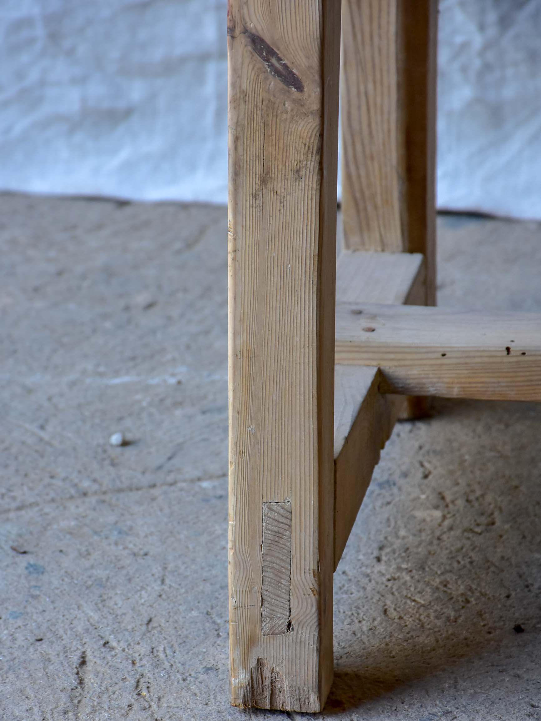 Rustic French antique console - raw timber