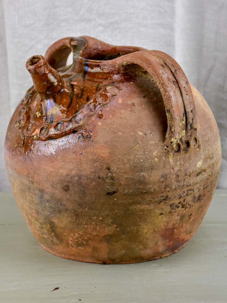 Late 19th Century French terracotta water cruche