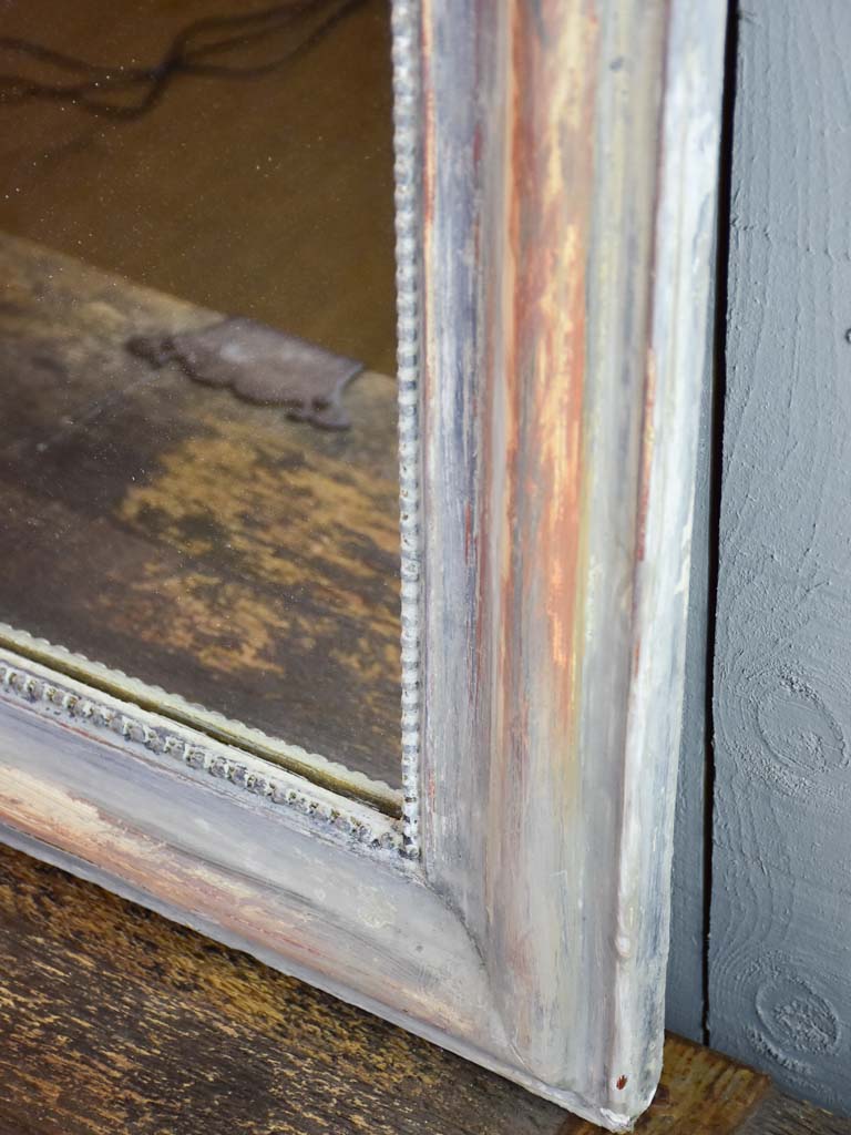 Very large 19th Century Louis Philippe mirror with painted frame 54¾" x 37"