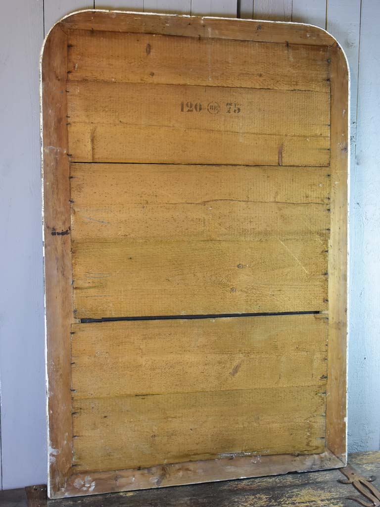 Very large 19th Century Louis Philippe mirror with painted frame 54¾" x 37"