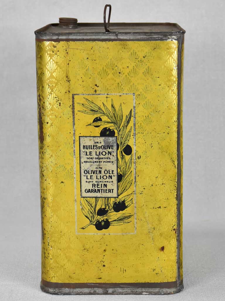 1930s olive oil container from Nice