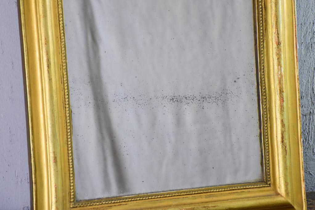 Small antique French Louis Philippe mirror with original glass 18½" x 22"