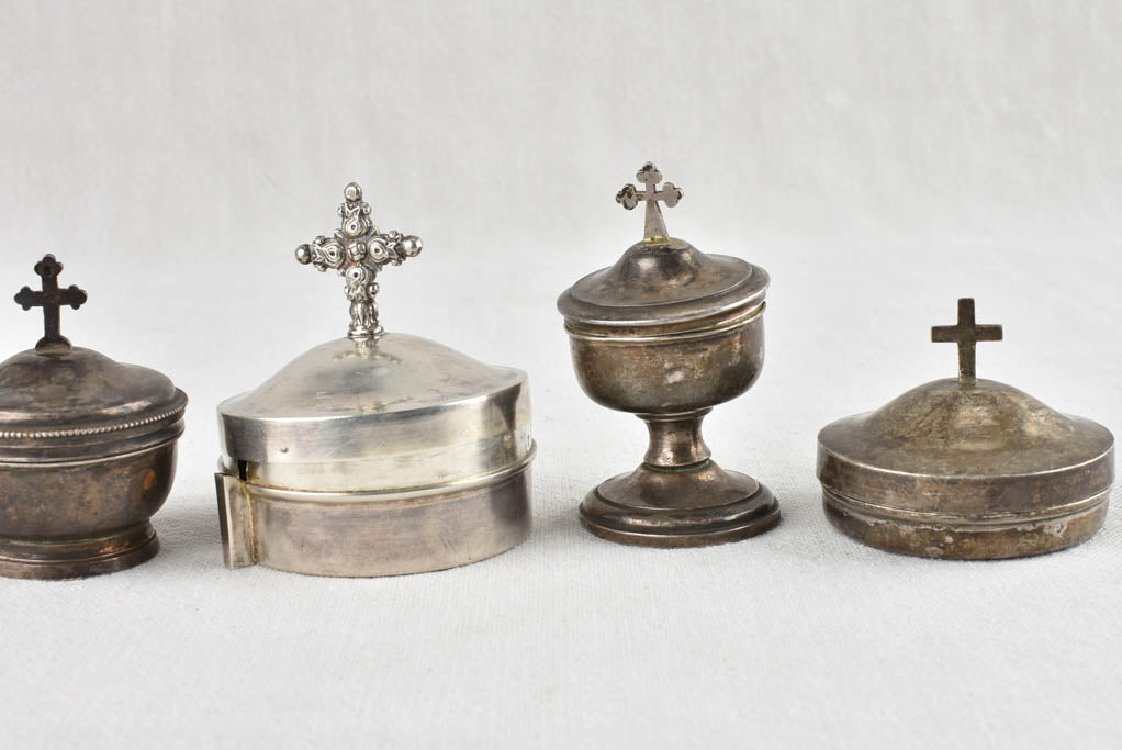 6 silver religious Ciboria- for serving Holy communion