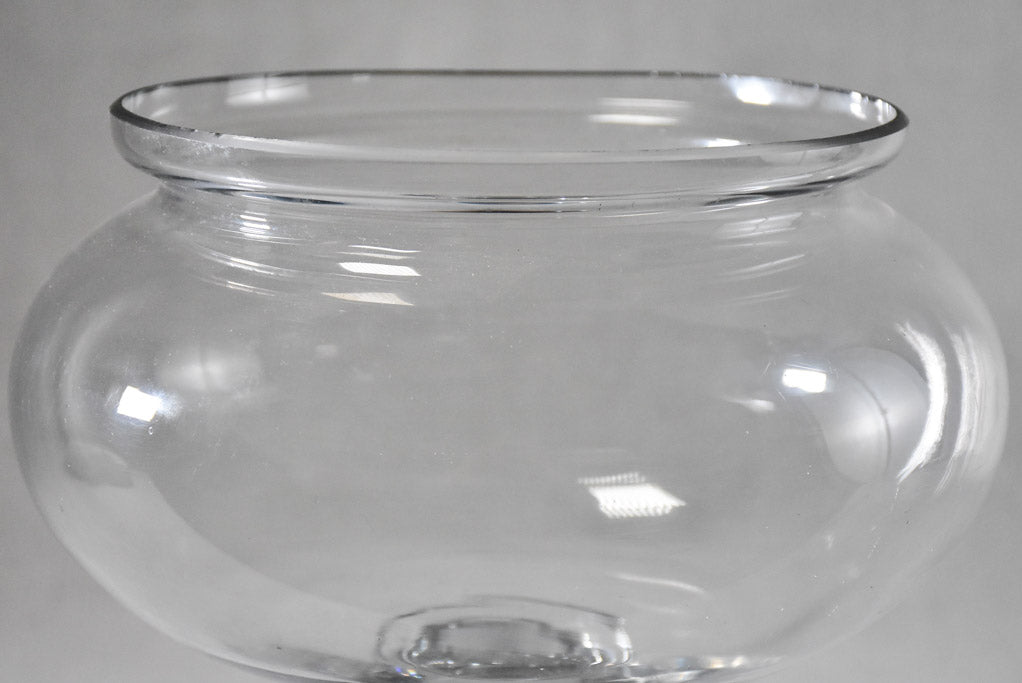 Large antique French sangsue apothecary jar - blown glass 11½"