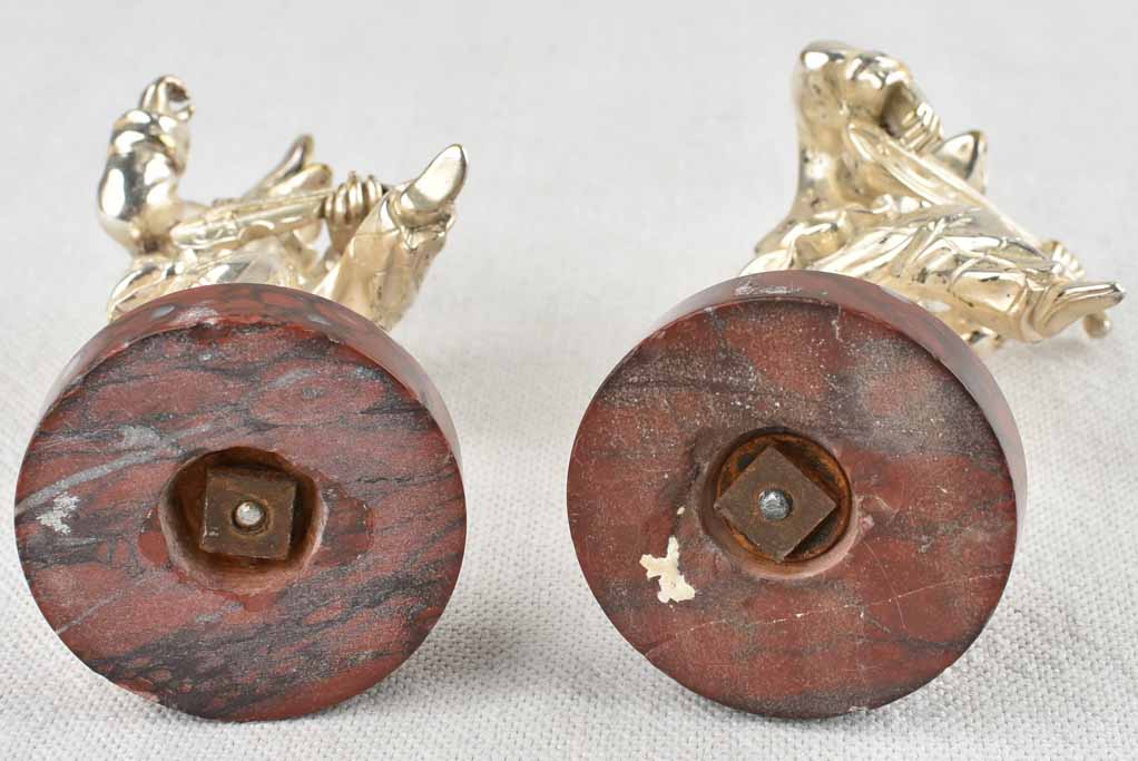 Authentic Italian Bronze Jesters on Marble