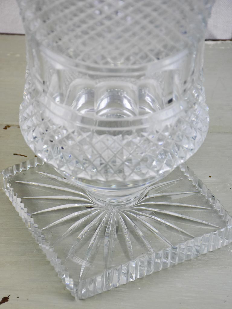 Large mid-century crystal vase - Medici shaped