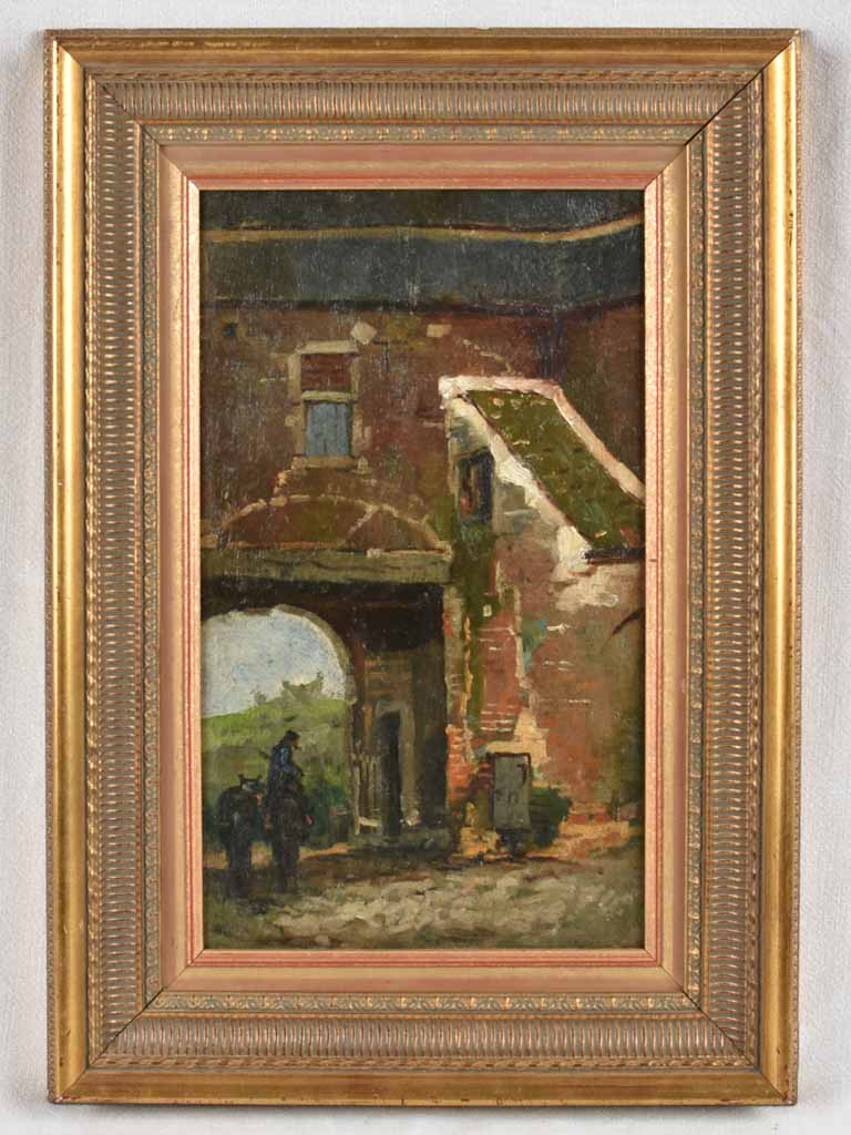 Vintage Fritz Mackensen oilboard painting