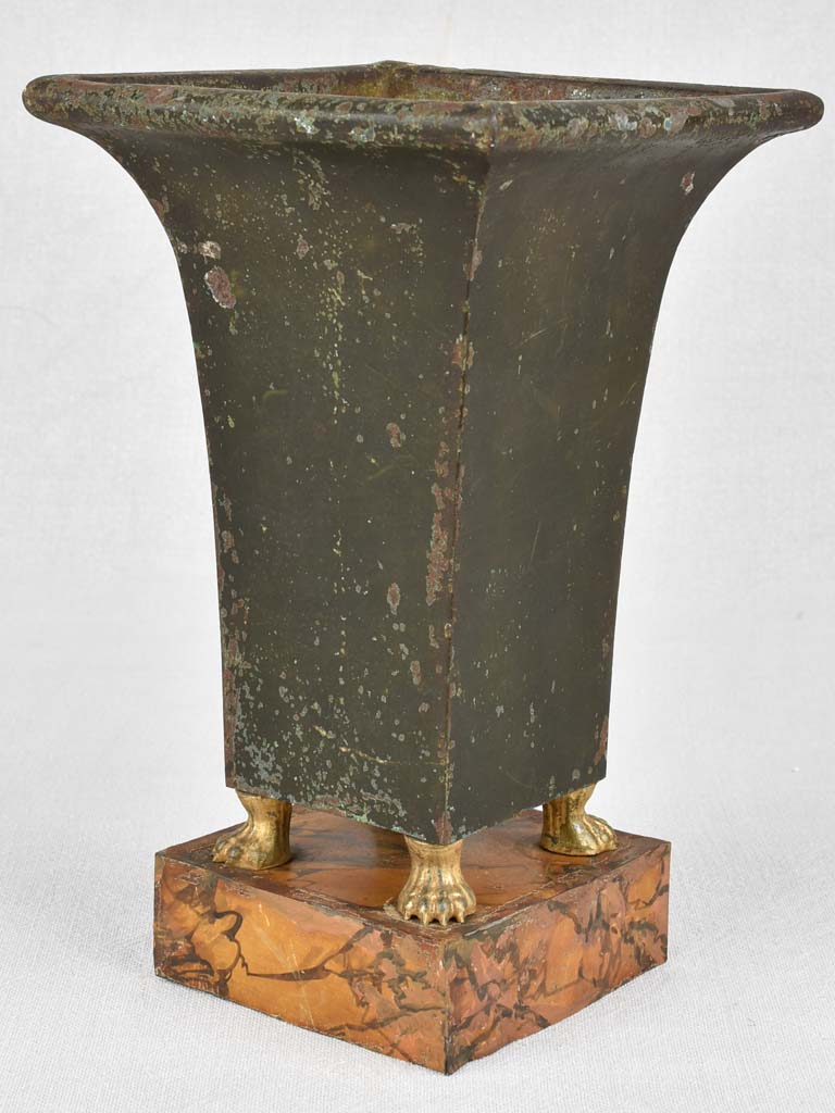 Empire period tole vase 10¾"