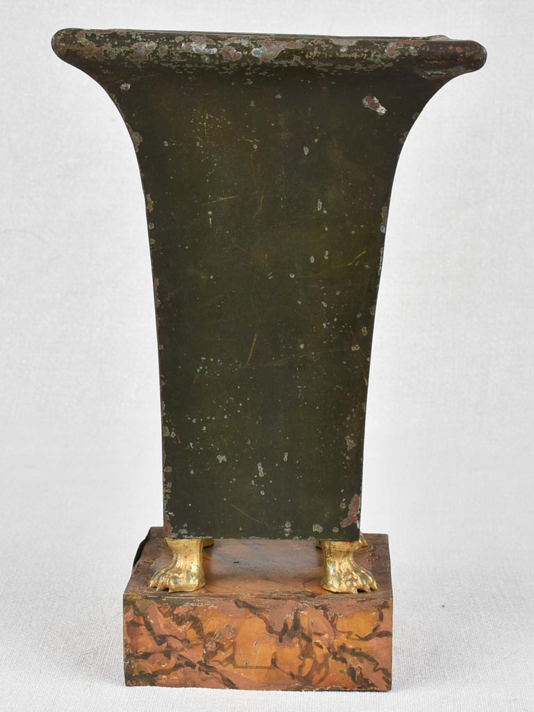 Empire period tole vase 10¾"