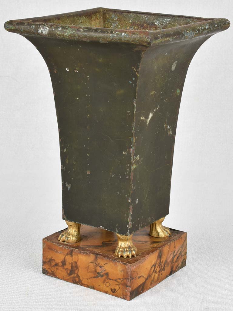 Empire period tole vase 10¾"