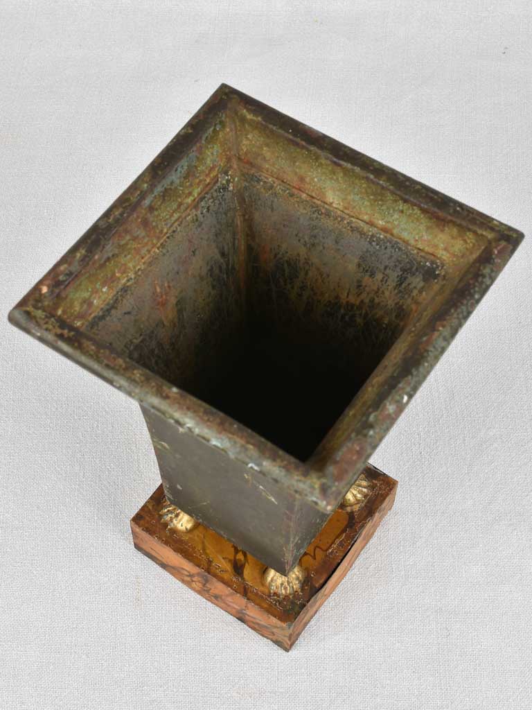 Empire period tole vase 10¾"