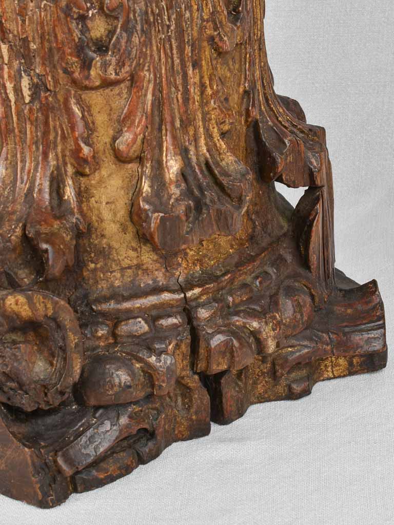 Pair of 18th century Corinthian column capitals 13¾"