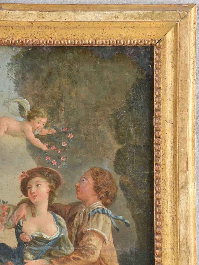 Louis XVI Romantic painting - oil on canvas - 18th century - 26" x 25¼"