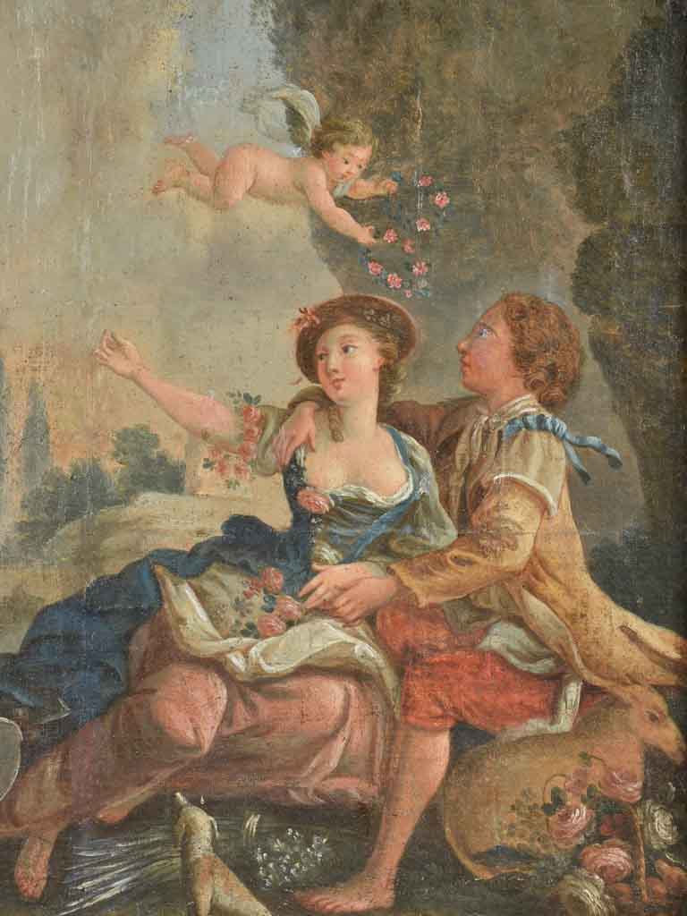 Louis XVI Romantic painting - oil on canvas - 18th century - 26" x 25¼"