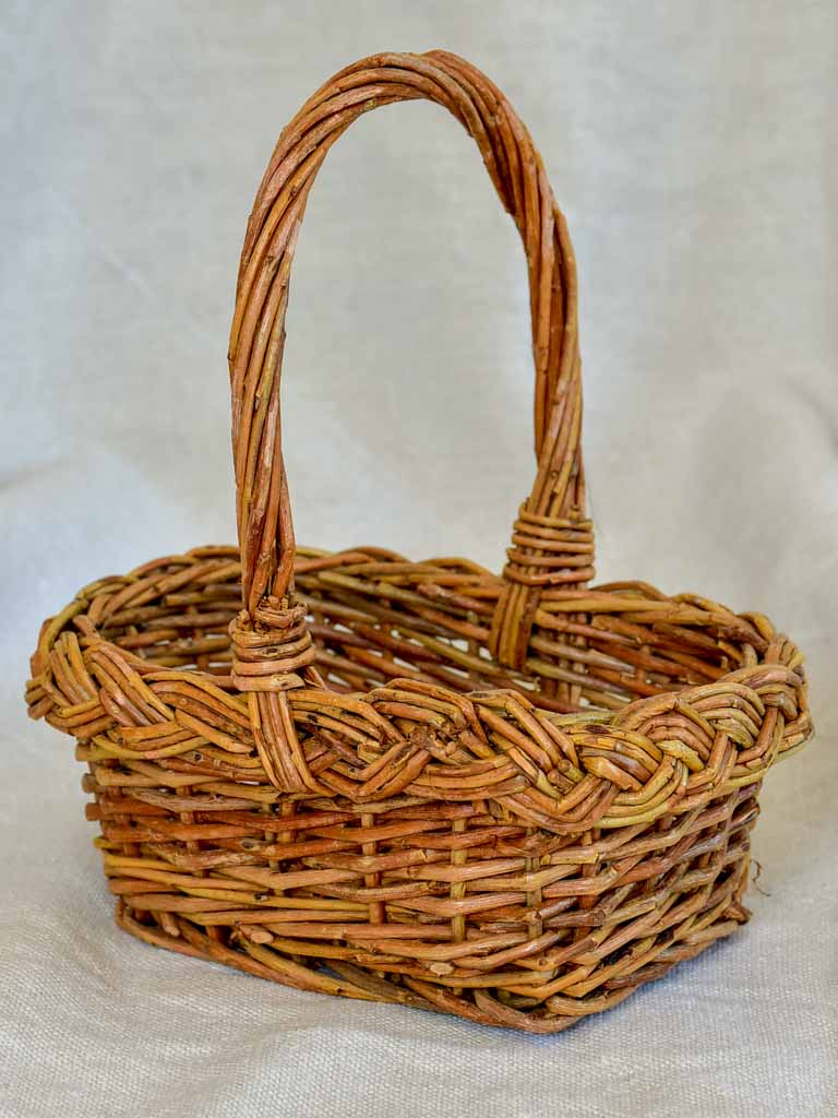 Petite vintage woven basket
