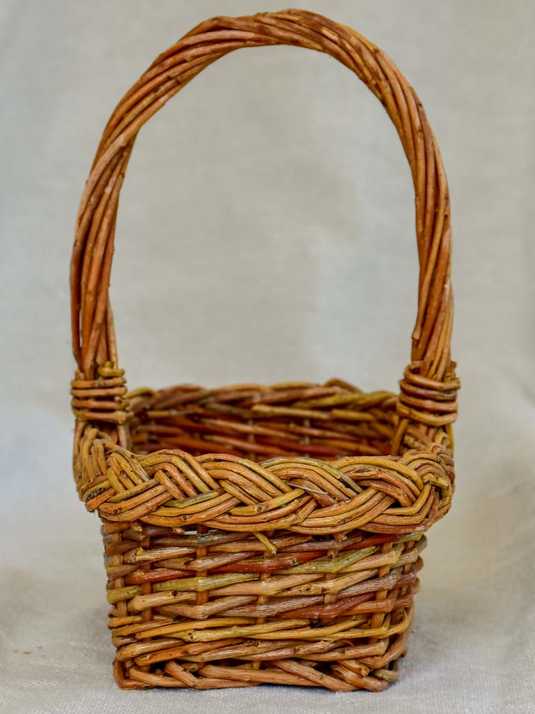Petite vintage woven basket