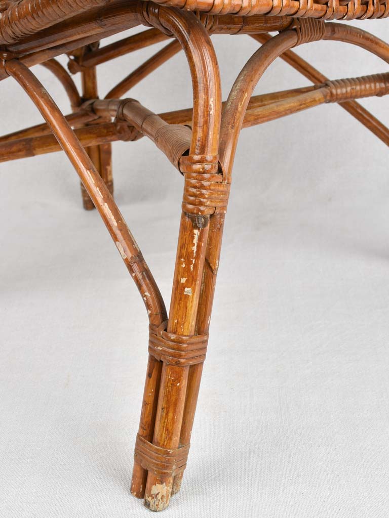 Pair of Janine Abraham wicker 'sunburst' armchairs