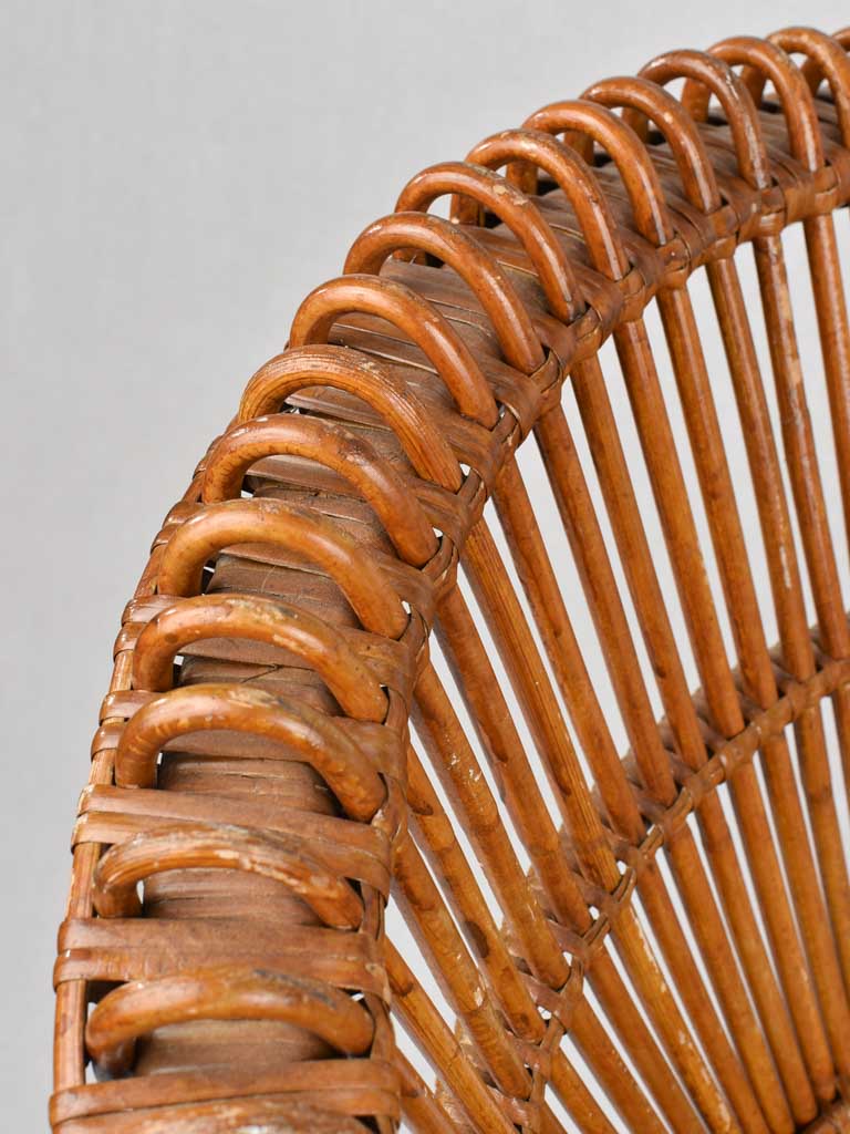Pair of Janine Abraham wicker 'sunburst' armchairs