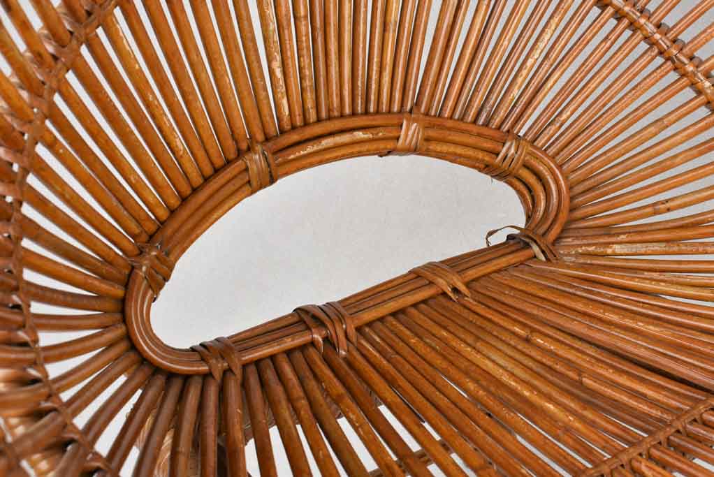 Pair of Janine Abraham wicker 'sunburst' armchairs