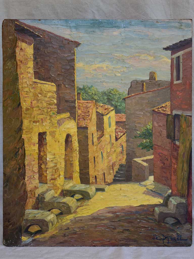 Unique aged Provincial village artwork