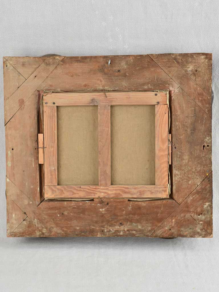 Vintage Alpine Scenic Oil Painting